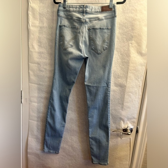 Hollister high rise super skinny classic stretch Jeans LightWash Denim Sz-3R. O5 - Picture 5 of 12